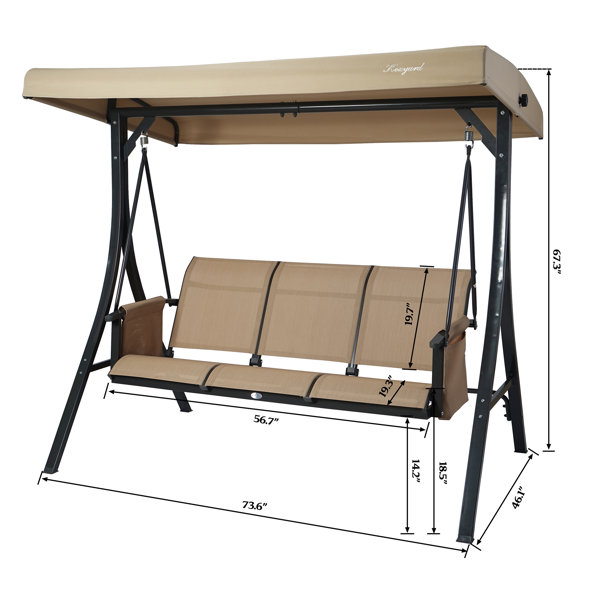 Winston Porter Otteridge Patio Porch Swing with Stand & Reviews Wayfair